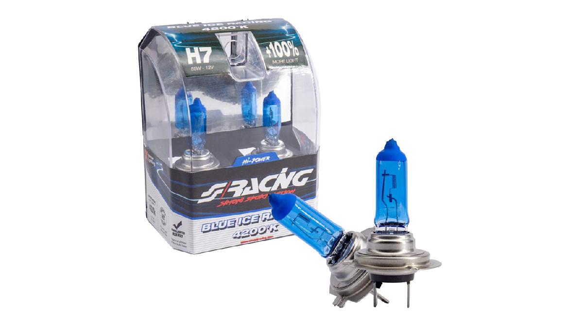 Simoni+Racing+Ampoules+Halog%C3%A8ne+%27Blue+Ice+Racing%27+H7+%284200K%29+12V%2F55W%2C+set+de+2+pi%C3%A8ces+ECE-R37